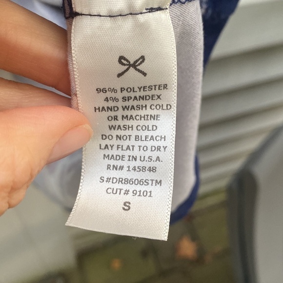 French Grey Navy Fall Floral Maternity Midi Dress 3/4 sleeves empire waist - Picture 10 of 12